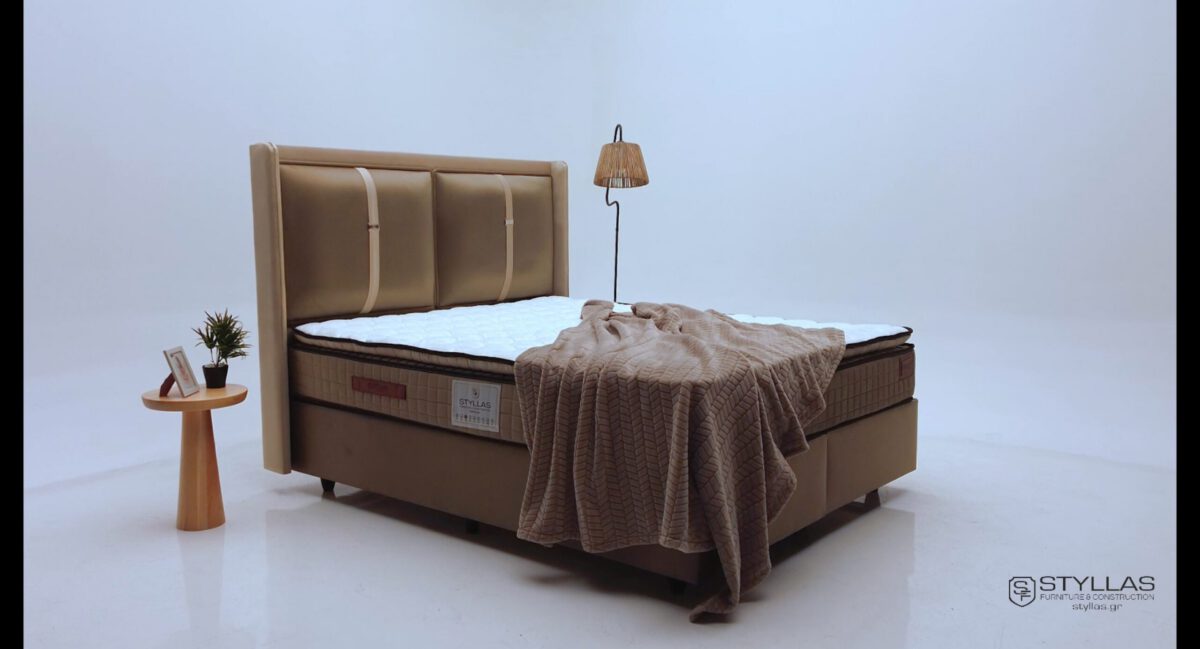 Κρεβάτι Ethra Brown Velvet - Image 4