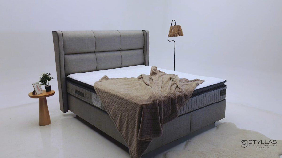 Κρεβάτι Lidia Grey Linen - Image 6