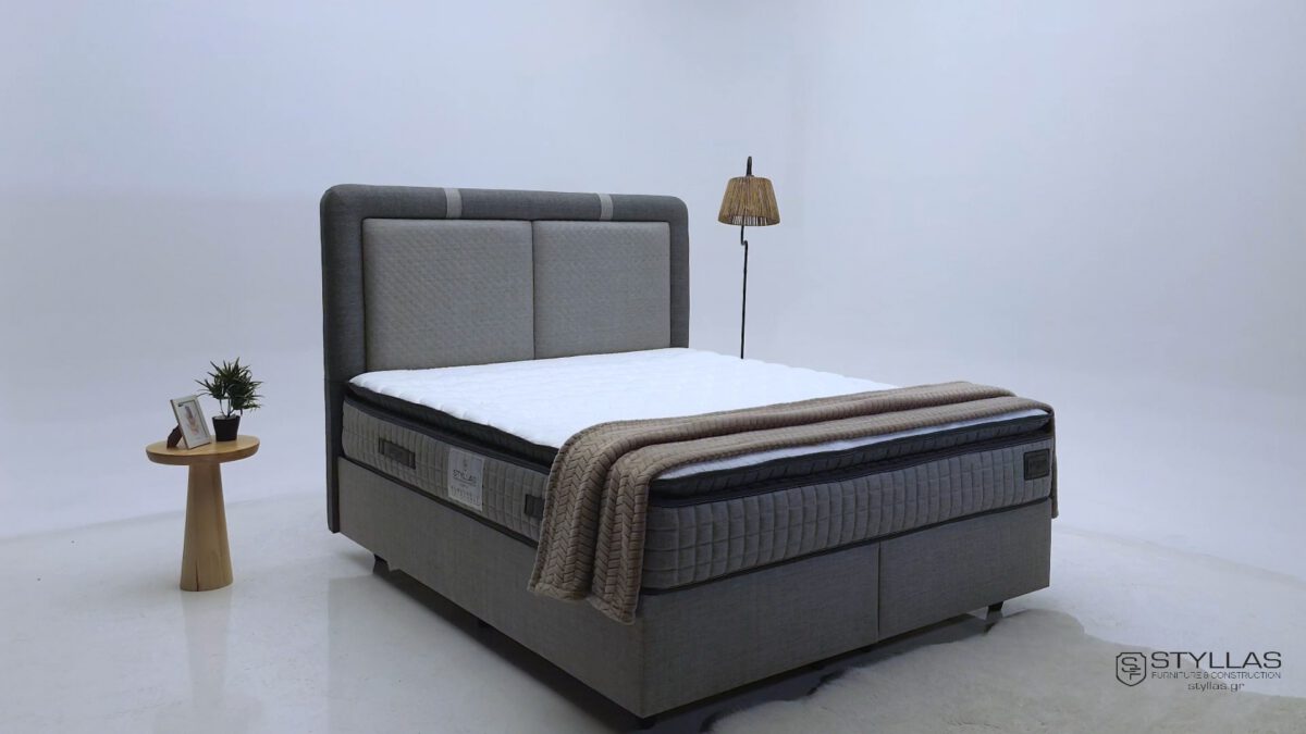 Κρεβάτι Lito Grey Linen - Image 8